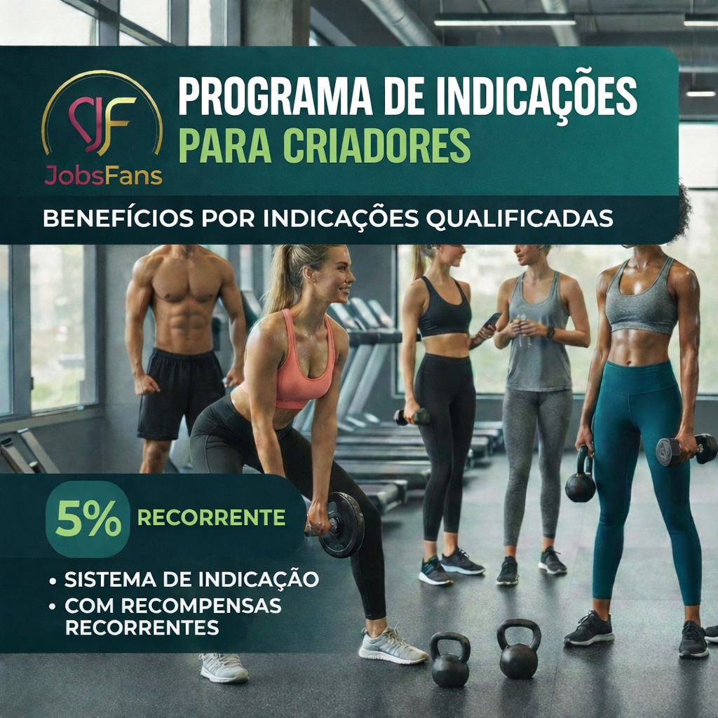Acesse e saiba mais 
👉🏻 https://jobsfans.com.br/p/Indicacao
Link direto
👉🏻https://jobsfans.com.br/my/referrals